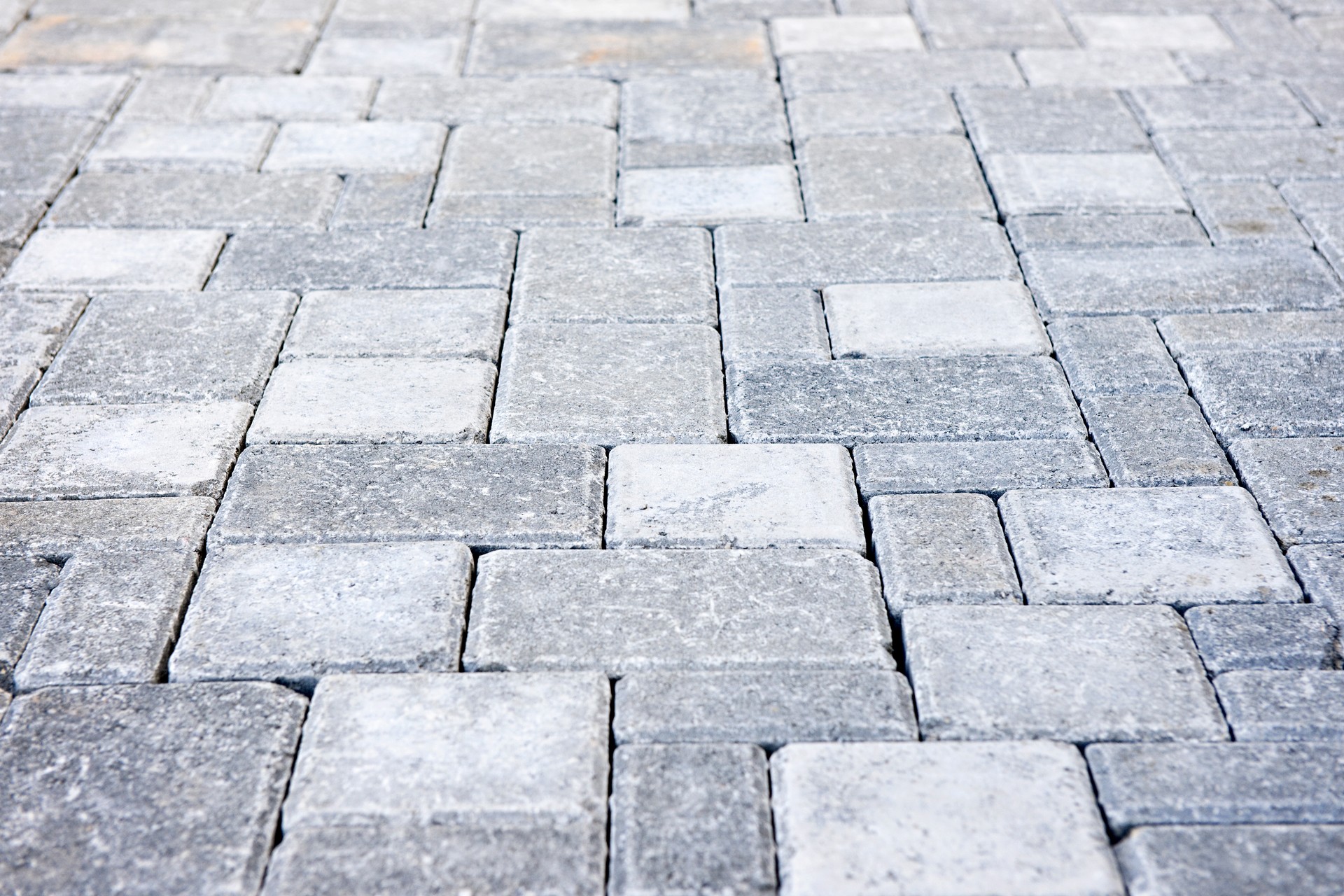 Interlocking stone driveway